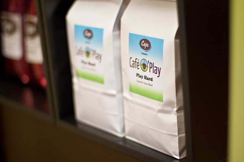2 bags of coffee powder with Cafe O Play logo
